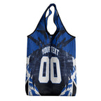 Personalised North Melbourne Kangaroos Football Grocery Bag Fierce Kangaroo Mascot 3D Grunge City Art
