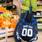 Personalised North Melbourne Kangaroos Football Grocery Bag Fierce Kangaroo Mascot 3D Grunge City Art