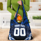 Personalised North Melbourne Kangaroos Football Grocery Bag Fierce Kangaroo Mascot 3D Grunge City Art
