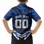 Personalised North Melbourne Kangaroos Football Hawaiian Shirt Fierce Kangaroo Mascot 3D Grunge City Art