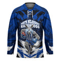 Personalised North Melbourne Kangaroos Football Hockey Jersey Fierce Kangaroo Mascot 3D Grunge City Art