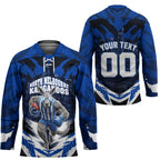 Personalised North Melbourne Kangaroos Football Hockey Jersey Fierce Kangaroo Mascot 3D Grunge City Art