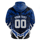 Personalised North Melbourne Kangaroos Football Hoodie Fierce Kangaroo Mascot 3D Grunge City Art