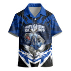 Personalised North Melbourne Kangaroos Football Kid Hawaiian Shirt Fierce Kangaroo Mascot 3D Grunge City Art