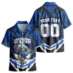Personalised North Melbourne Kangaroos Football Kid Hawaiian Shirt Fierce Kangaroo Mascot 3D Grunge City Art