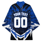 Personalised North Melbourne Kangaroos Football Kimono Fierce Kangaroo Mascot 3D Grunge City Art