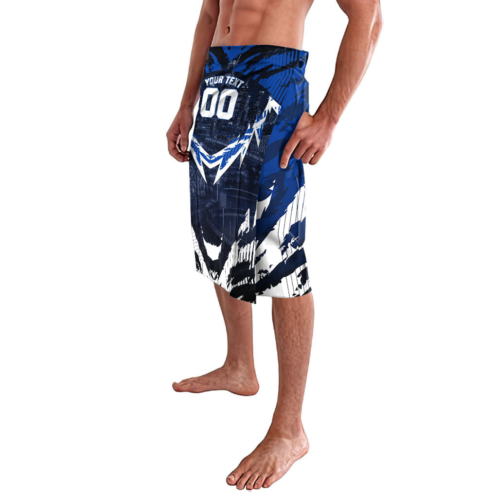 Personalised North Melbourne Kangaroos Football Lavalava Fierce Kangaroo Mascot 3D Grunge City Art