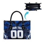 Personalised North Melbourne Kangaroos Football Leather Bag Fierce Kangaroo Mascot 3D Grunge City Art