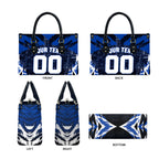 Personalised North Melbourne Kangaroos Football Leather Bag Fierce Kangaroo Mascot 3D Grunge City Art