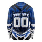 Personalised North Melbourne Kangaroos Football Long Sleeve Shirt Fierce Kangaroo Mascot 3D Grunge City Art