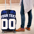 Personalised North Melbourne Kangaroos Football Luggage Cover Fierce Kangaroo Mascot 3D Grunge City Art