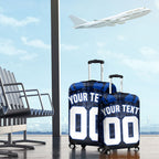 Personalised North Melbourne Kangaroos Football Luggage Cover Fierce Kangaroo Mascot 3D Grunge City Art