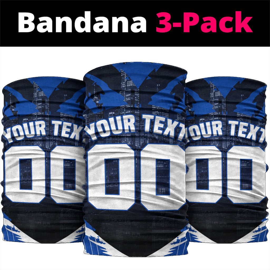 Personalised North Melbourne Kangaroos Football Neck Gaiter Fierce Kangaroo Mascot 3D Grunge City Art