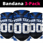 Personalised North Melbourne Kangaroos Football Neck Gaiter Fierce Kangaroo Mascot 3D Grunge City Art