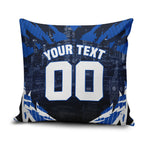 Personalised North Melbourne Kangaroos Football Pillow Cover Fierce Kangaroo Mascot 3D Grunge City Art