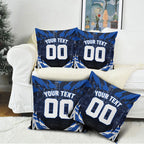 Personalised North Melbourne Kangaroos Football Pillow Cover Fierce Kangaroo Mascot 3D Grunge City Art