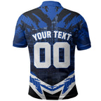 Personalised North Melbourne Kangaroos Football Polo Shirt Fierce Kangaroo Mascot 3D Grunge City Art