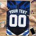 Personalised North Melbourne Kangaroos Football Puzzle Fierce Kangaroo Mascot 3D Grunge City Art