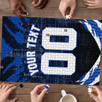 Personalised North Melbourne Kangaroos Football Puzzle Fierce Kangaroo Mascot 3D Grunge City Art