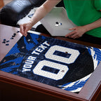 Personalised North Melbourne Kangaroos Football Puzzle Fierce Kangaroo Mascot 3D Grunge City Art