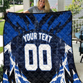 Personalised North Melbourne Kangaroos Football Quilt Fierce Kangaroo Mascot 3D Grunge City Art