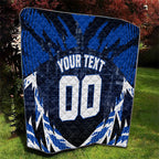 Personalised North Melbourne Kangaroos Football Quilt Fierce Kangaroo Mascot 3D Grunge City Art