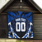 Personalised North Melbourne Kangaroos Football Quilt Fierce Kangaroo Mascot 3D Grunge City Art