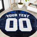 Personalised North Melbourne Kangaroos Football Round Carpet Fierce Kangaroo Mascot 3D Grunge City Art