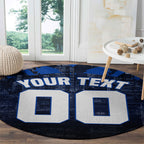 Personalised North Melbourne Kangaroos Football Round Carpet Fierce Kangaroo Mascot 3D Grunge City Art