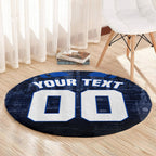 Personalised North Melbourne Kangaroos Football Round Carpet Fierce Kangaroo Mascot 3D Grunge City Art