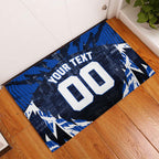 Personalised North Melbourne Kangaroos Football Rubber Doormat Fierce Kangaroo Mascot 3D Grunge City Art