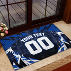 Personalised North Melbourne Kangaroos Football Rubber Doormat Fierce Kangaroo Mascot 3D Grunge City Art