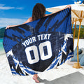 Personalised North Melbourne Kangaroos Football Sarong Fierce Kangaroo Mascot 3D Grunge City Art