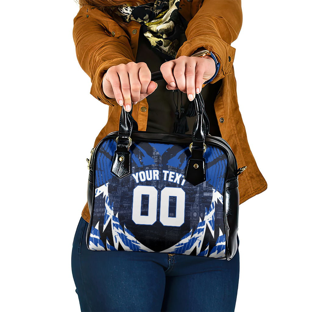 Personalised North Melbourne Kangaroos Football Shoulder Handbag Fierce Kangaroo Mascot 3D Grunge City Art