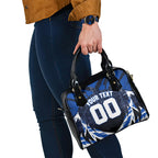 Personalised North Melbourne Kangaroos Football Shoulder Handbag Fierce Kangaroo Mascot 3D Grunge City Art