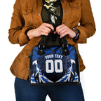 Personalised North Melbourne Kangaroos Football Shoulder Handbag Fierce Kangaroo Mascot 3D Grunge City Art