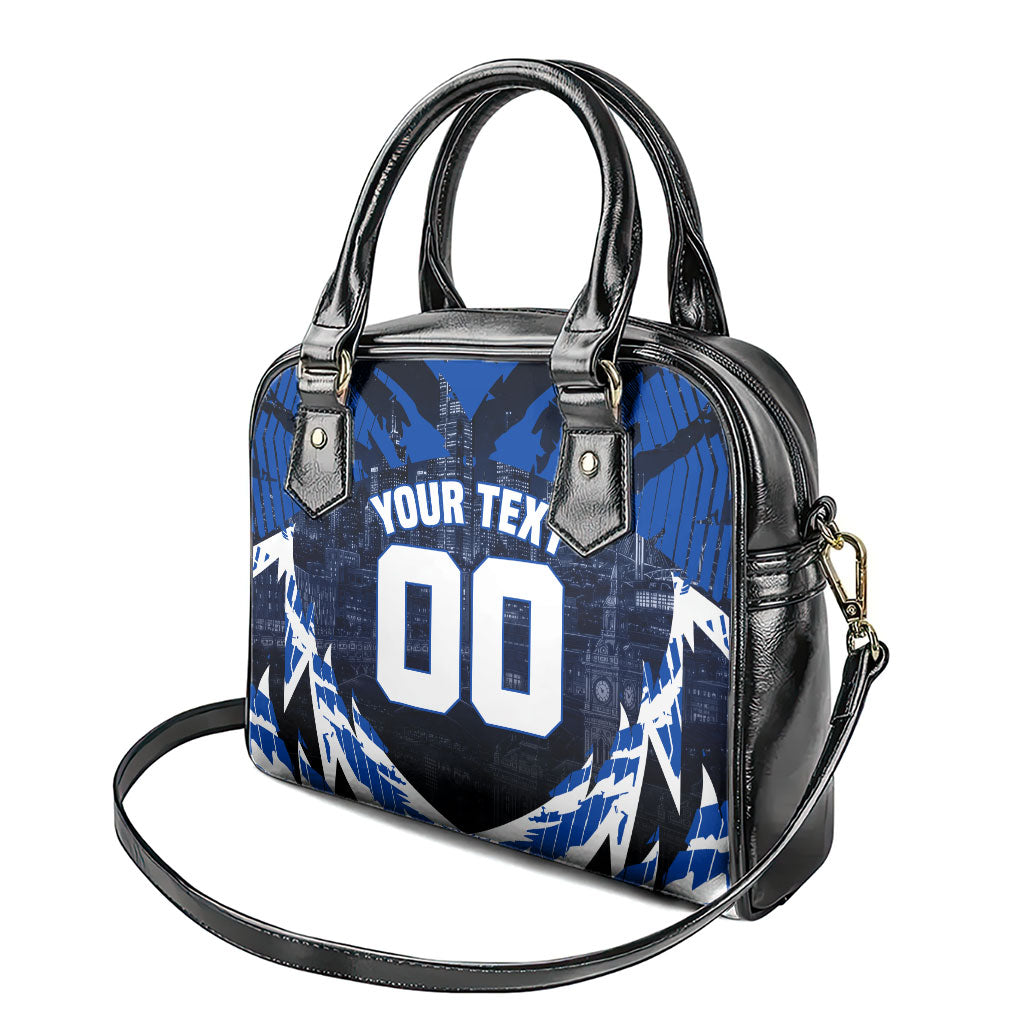 Personalised North Melbourne Kangaroos Football Shoulder Handbag Fierce Kangaroo Mascot 3D Grunge City Art