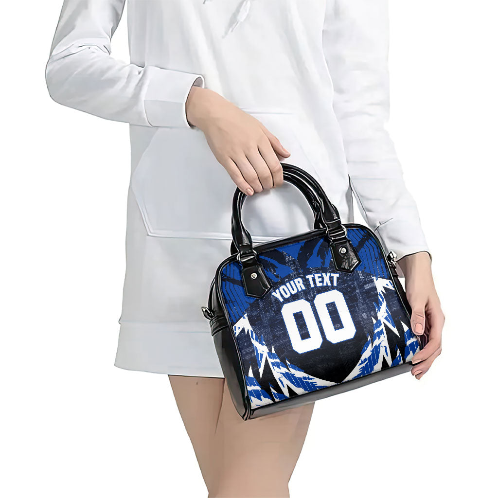 Personalised North Melbourne Kangaroos Football Shoulder Handbag Fierce Kangaroo Mascot 3D Grunge City Art