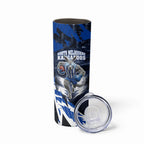 Personalised North Melbourne Kangaroos Football Skinny Tumbler Fierce Kangaroo Mascot 3D Grunge City Art