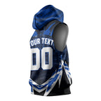 Personalised North Melbourne Kangaroos Football Sleeveless Hoodie Fierce Kangaroo Mascot 3D Grunge City Art