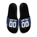 Personalised North Melbourne Kangaroos Football Slide Sandals Fierce Kangaroo Mascot 3D Grunge City Art