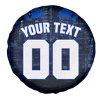 Personalised North Melbourne Kangaroos Football Spare Tire Cover Fierce Kangaroo Mascot 3D Grunge City Art
