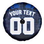 Personalised North Melbourne Kangaroos Football Spare Tire Cover Fierce Kangaroo Mascot 3D Grunge City Art