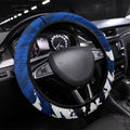 North Melbourne Kangaroos Football Steering Wheel Cover Fierce Kangaroo Mascot 3D Grunge City Art