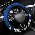 North Melbourne Kangaroos Football Steering Wheel Cover Fierce Kangaroo Mascot 3D Grunge City Art