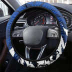 North Melbourne Kangaroos Football Steering Wheel Cover Fierce Kangaroo Mascot 3D Grunge City Art