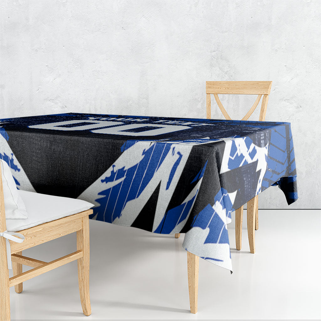 Personalised North Melbourne Kangaroos Football Tablecloth Fierce Kangaroo Mascot 3D Grunge City Art