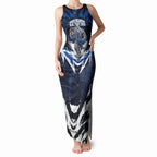 Personalised North Melbourne Kangaroos Football Tank Maxi Dress Fierce Kangaroo Mascot 3D Grunge City Art