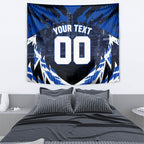 Personalised North Melbourne Kangaroos Football Tapestry Fierce Kangaroo Mascot 3D Grunge City Art