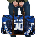 Personalised North Melbourne Kangaroos Football Travel Bag Fierce Kangaroo Mascot 3D Grunge City Art